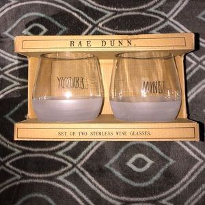 Rae Dunn wine glasses